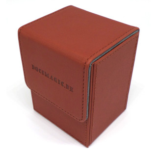 Docsmagic.de Premium Magnetic Flip Box (80) Copper + Deck Divider - MTG PKM YGO - Kartenbox Kupfer