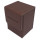 Docsmagic.de Premium Magnetic Flip Box (80) Brown + Deck Divider - MTG PKM YGO - Kartenbox Braun