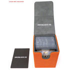 Docsmagic.de Premium Magnetic Flip Box (80) Orange + Deck Divider - MTG PKM YGO - Kartenbox Orange