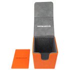 Docsmagic.de Premium Magnetic Flip Box (80) Orange + Deck Divider - MTG PKM YGO - Kartenbox Orange