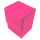 Docsmagic.de Premium Magnetic Flip Box (80) Pink + Deck Divider - MTG PKM YGO - Kartenbox Rosa