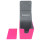 Docsmagic.de Premium Magnetic Flip Box (80) Pink + Deck Divider - MTG PKM YGO - Kartenbox Rosa