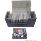 Docsmagic.de Premium Magnetic Tray Long Box Dark Blue Small - Card Deck Storage - Kartenbox Aufbewahrung Transport Dunkelblau