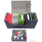 Docsmagic.de Premium Magnetic Tray Long Box Dark Blue Small - Card Deck Storage - Kartenbox Aufbewahrung Transport Dunkelblau