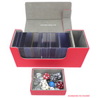 Docsmagic.de Premium Magnetic Tray Long Box Red Small - Card Deck Storage - Kartenbox Aufbewahrung Transport Rot