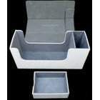 Docsmagic.de Premium Magnetic Tray Long Box White Small - Card Deck Storage - Kartenbox Aufbewahrung Transport Weiss