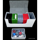 Docsmagic.de Premium Magnetic Tray Long Box White Small - Card Deck Storage - Kartenbox Aufbewahrung Transport Weiss