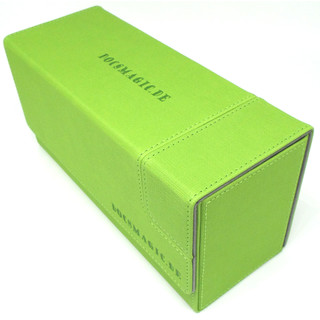 Docsmagic.de Premium Magnetic Tray Long Box Light Green Small - Card Deck Storage - Kartenbox Aufbewahrung Transport Hellgrün