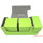 Docsmagic.de Premium Magnetic Tray Long Box Light Green Small - Card Deck Storage - Kartenbox Aufbewahrung Transport Hellgrün