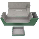 Docsmagic.de Premium Magnetic Tray Long Box Dark Green Medium - Card Deck Storage - Kartenbox Aufbewahrung Transport Dunkelgrün