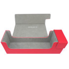Docsmagic.de Premium Magnetic Tray Long Box Red Medium - Card Deck Storage - Kartenbox Aufbewahrung Transport Rot