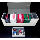 Docsmagic.de Premium Magnetic Tray Long Box White Medium - Card Deck Storage - Kartenbox Aufbewahrung Transport Weiss
