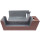 Docsmagic.de Premium Magnetic Tray Long Box Brown Medium - Card Deck Storage - Kartenbox Aufbewahrung Transport Braun
