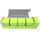 Docsmagic.de Premium Magnetic Tray Long Box Light Green Large - Card Deck Storage - Kartenbox Aufbewahrung Transport Hellgrün