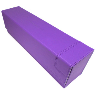 Docsmagic.de Premium Magnetic Tray Long Box Purple Large - Card Deck Storage - Kartenbox Aufbewahrung Transport Lila
