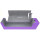 Docsmagic.de Premium Magnetic Tray Long Box Purple Large - Card Deck Storage - Kartenbox Aufbewahrung Transport Lila