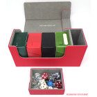 Docsmagic.de Premium Magnetic Tray Long Box Red Small + 2 Flip Boxes - Rot