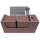 Docsmagic.de Premium Magnetic Tray Long Box Brown Small + 2 Flip Boxes - Braun
