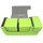 Docsmagic.de Premium Magnetic Tray Long Box Light Green Small + 2 Flip Boxes - Hellgrün