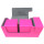 Docsmagic.de Premium Magnetic Tray Long Box Pink Small + 2 Flip Boxes - Rosa