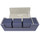 Docsmagic.de Premium Magnetic Tray Long Box Dark Blue Medium + 3 Flip Boxes - Dunkelblau