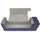 Docsmagic.de Premium Magnetic Tray Long Box Dark Blue Medium + 3 Flip Boxes - Dunkelblau