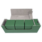 Docsmagic.de Premium Magnetic Tray Long Box Dark Green Medium + 3 Flip Boxes - Dunkelgrün