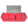 Docsmagic.de Premium Magnetic Tray Long Box Red Medium + 3 Flip Boxes - Rot