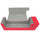 Docsmagic.de Premium Magnetic Tray Long Box Red Medium + 3 Flip Boxes - Rot
