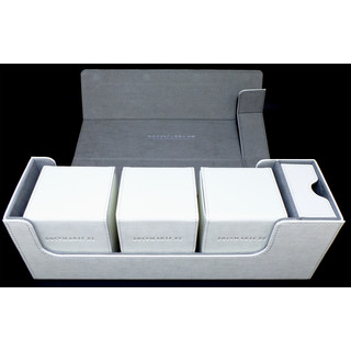 Docsmagic.de Premium Magnetic Tray Long Box White Medium + 3 Flip Boxes - Weiss