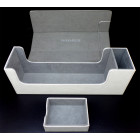 Docsmagic.de Premium Magnetic Tray Long Box White Medium + 3 Flip Boxes - Weiss