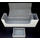 Docsmagic.de Premium Magnetic Tray Long Box White Medium + 3 Flip Boxes - Weiss