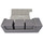 Docsmagic.de Premium Magnetic Tray Long Box Silver Medium + 3 Flip Boxes - Silber