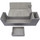 Docsmagic.de Premium Magnetic Tray Long Box Silver Medium + 3 Flip Boxes - Silber