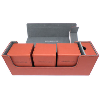 Docsmagic.de Premium Magnetic Tray Long Box Copper Medium + 3 Flip Boxes - Kupfer