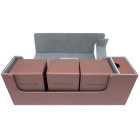 Docsmagic.de Premium Magnetic Tray Long Box Brown Medium + 3 Flip Boxes - Braun