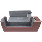 Docsmagic.de Premium Magnetic Tray Long Box Brown Medium + 3 Flip Boxes - Braun