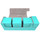 Docsmagic.de Premium Magnetic Tray Long Box Mint Medium + 3 Flip Boxes - Aqua