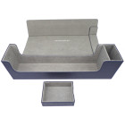 Docsmagic.de Premium Magnetic Tray Long Box Dark Blue Large + 4 Flip Boxes - Dunkelblau