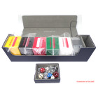 Docsmagic.de Premium Magnetic Tray Long Box Dark Blue Large + 4 Flip Boxes - Dunkelblau