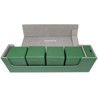 Docsmagic.de Premium Magnetic Tray Long Box Dark Green Large + 4 Flip Boxes - Dunkelgrün