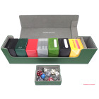 Docsmagic.de Premium Magnetic Tray Long Box Dark Green Large + 4 Flip Boxes - Dunkelgrün