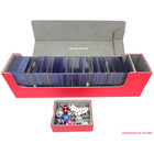 Docsmagic.de Premium Magnetic Tray Long Box Red Large + 4 Flip Boxes - Rot