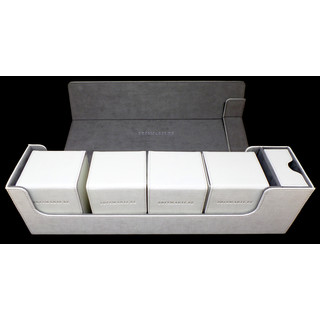 Docsmagic.de Premium Magnetic Tray Long Box White Large + 4 Flip Boxes - Weiss