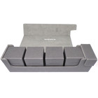 Docsmagic.de Premium Magnetic Tray Long Box Silver Large + 4 Flip Boxes - Silber