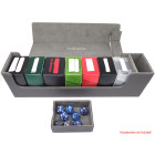 Docsmagic.de Premium Magnetic Tray Long Box Silver Large + 4 Flip Boxes - Silber