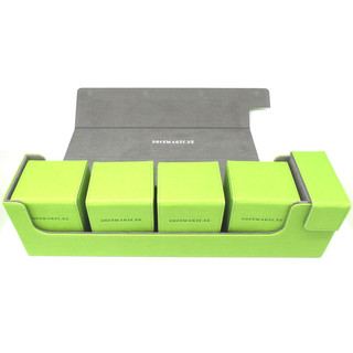 Docsmagic.de Premium Magnetic Tray Long Box Light Green Large + 4 Flip Boxes - Hellgrün