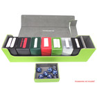 Docsmagic.de Premium Magnetic Tray Long Box Light Green Large + 4 Flip Boxes - Hellgrün