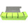 Docsmagic.de Premium Magnetic Tray Long Box Light Green Large + 4 Flip Boxes - Hellgrün