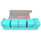 Docsmagic.de Premium Magnetic Tray Long Box Mint Large + 4 Flip Boxes - Aqua